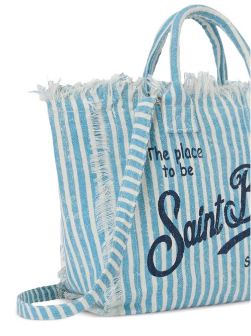 vanity linen shoulder bag linen stripes MC2 SAINT BARTH | VANI022-00398L.31